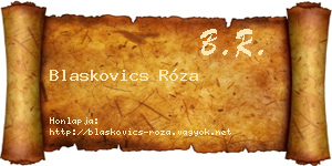 Blaskovics Róza névjegykártya